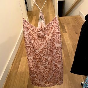 Velvet printed dress